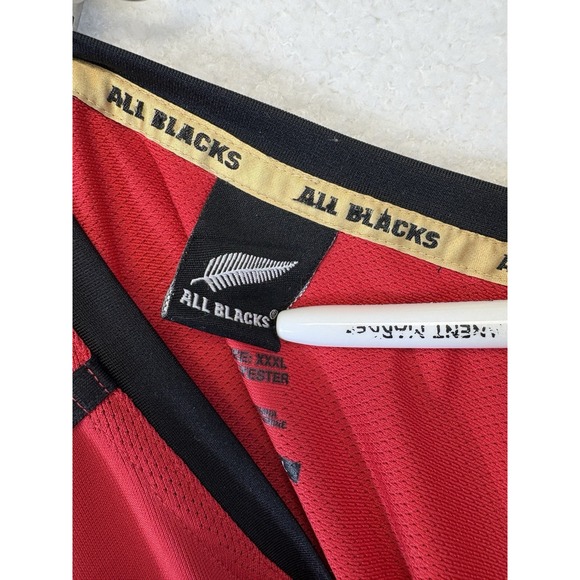 Adidas All Blacks Training Jersey New Zealand Rugby Red Climacool Mens 3XL - Picture 7 of 13